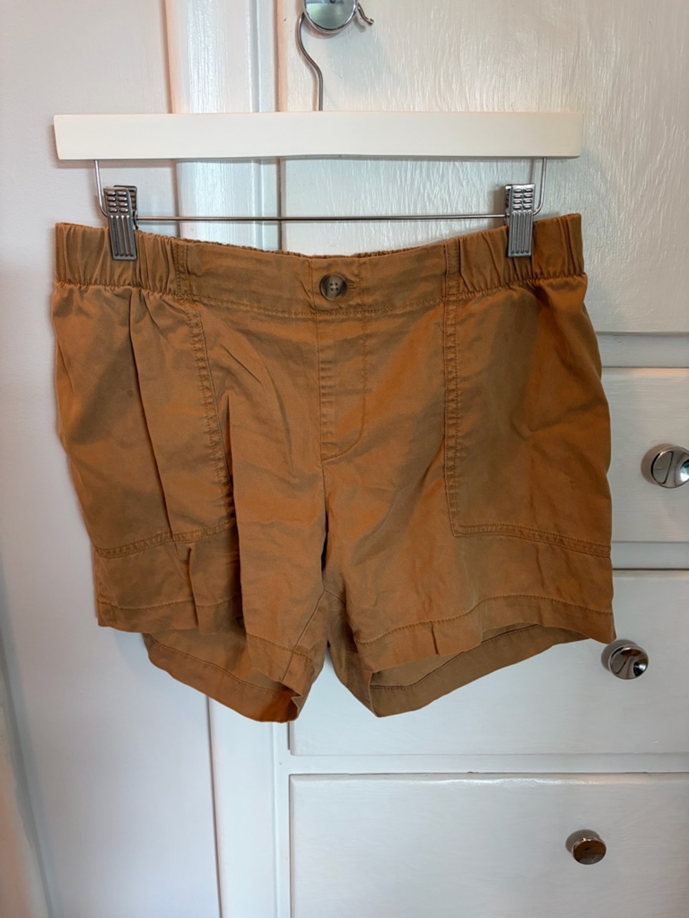 Isabel Maternity by Ingrid & Isabel Tan Elastic Waist Utility Shorts
